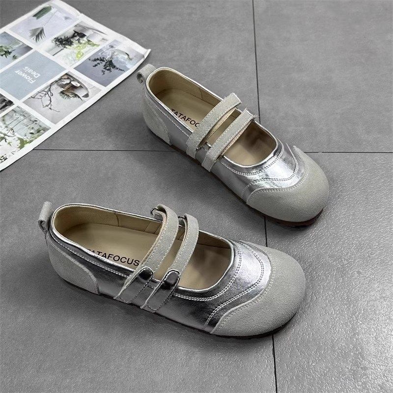 复古真皮丑萌鞋子女2025春季新款森系文艺学生圆头浅口单鞋女平底,淘宝优惠券,粉丝福利购,淘宝优惠卷