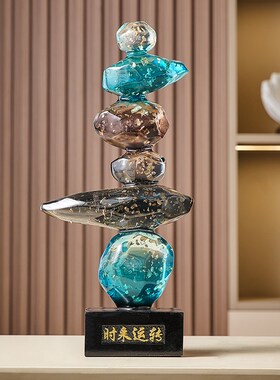 时来运转艺术摆件轻奢高档客厅家居酒店大堂装饰品电视酒柜高级感