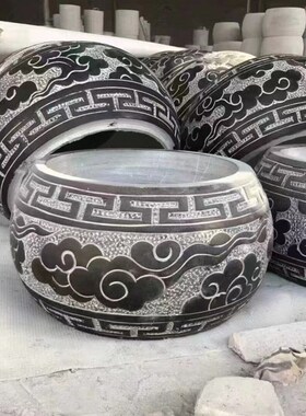 石雕柱墩子厂家i供应青石仿古石柱鼓公园凉亭柱子空心底座柱脚石