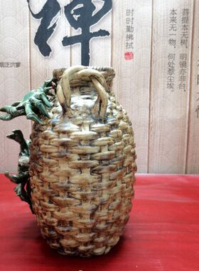 陶瓷招财螃蟹箩子四方来财摆件开业礼品公司店铺客厅玄关门厅摆设
