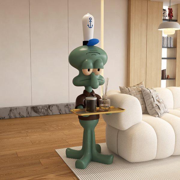 网红章鱼哥托盘落地大号摆件电视柜沙发旁装饰客厅置物架钥匙收纳,淘宝优惠券,粉丝福利购,淘宝优惠卷