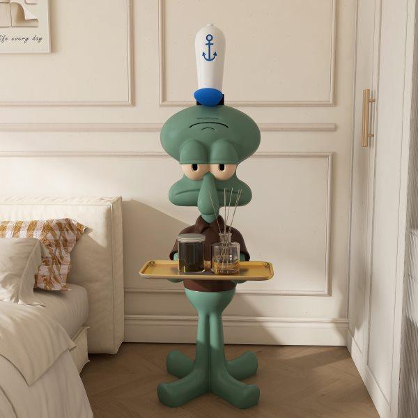 网红章鱼哥托盘落地大号摆件电视柜沙发旁装饰客厅置物架钥匙收纳,淘宝优惠券,粉丝福利购,淘宝优惠卷