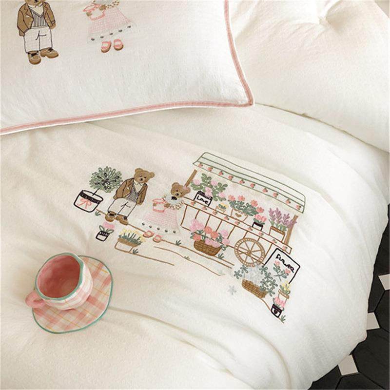 儿童可爱卡通刺绣全棉水洗棉被芯柔软舒适春秋被加厚冬被单双人被,淘宝优惠券,粉丝福利购,淘宝优惠卷