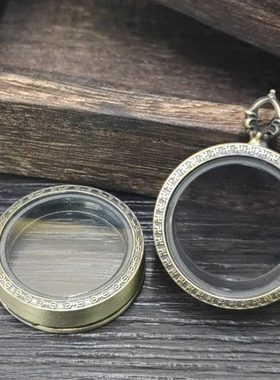 新款双面唐卡盒子4*5嘎乌盒挂件吊坠六字八宝 海螺唐卡钢化玻璃盒