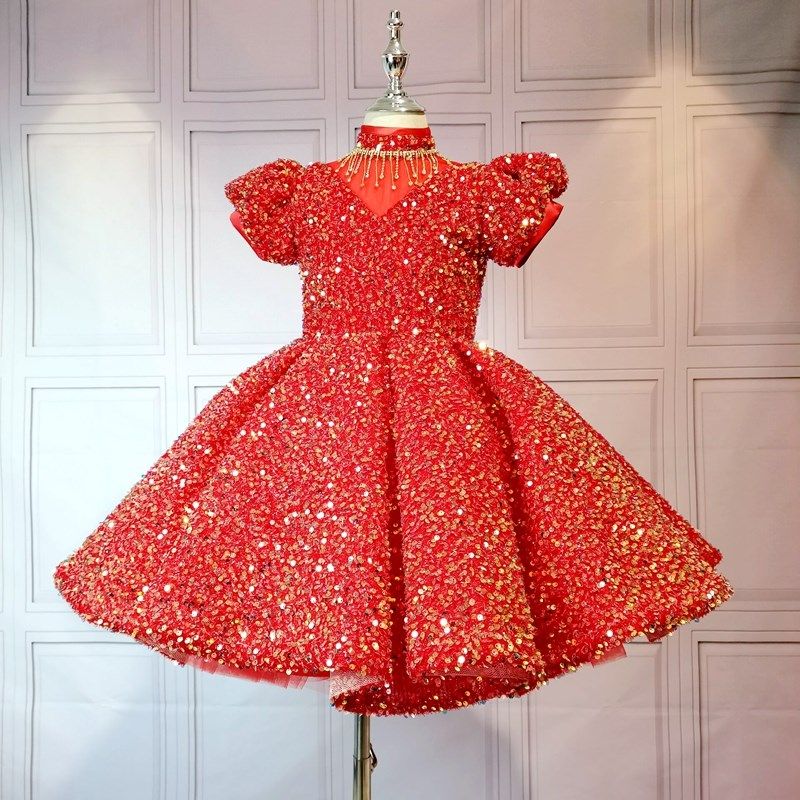 小女孩表演礼服走秀主持人高端洋气公主裙女童演出蓬蓬纱花童婚纱,淘宝优惠券,粉丝福利购,淘宝优惠卷