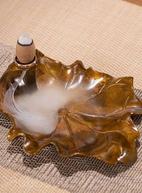 高档朱炳仁 荷美倒流香套 香薰摆件办公室铜书礼房雅器香炉装生日