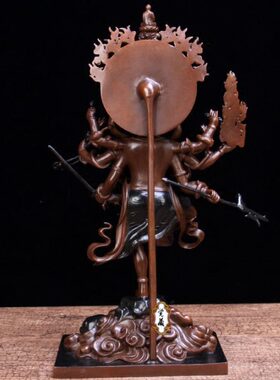 觉藏 纯铜秽迹金刚像摆件 除秽迹金刚铜佛像密迹金刚像摆件