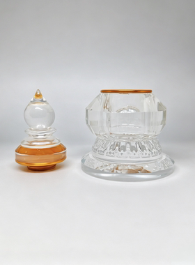 高档小号白水晶舍利塔密封迷你透明水晶菩提塔家用佛堂佛塔宝塔