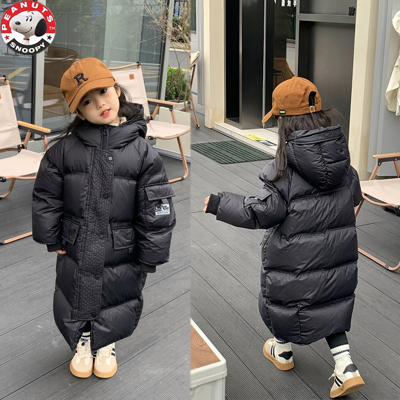 2史努比儿童羽绒服男女中长款过膝冬季2025冬装加厚保暖宝宝外套 2史努比儿童羽绒服男女中长款过膝冬季2025冬装加厚保暖宝宝外套