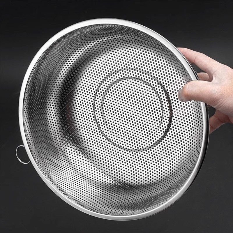 不锈钢沥水篮加厚圆形淘米漏盆洗菜篮子厨房家用洗米筛水果滤水网,淘宝优惠券,粉丝福利购,淘宝优惠卷