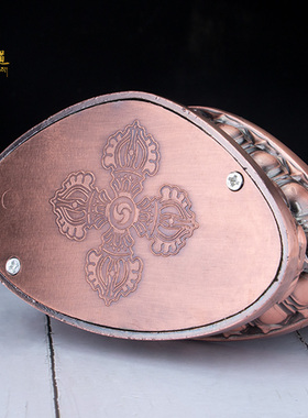 铜合金彩绘十相自在大相牌 家居饰品摆件 藏式挂门客厅密宗佛具