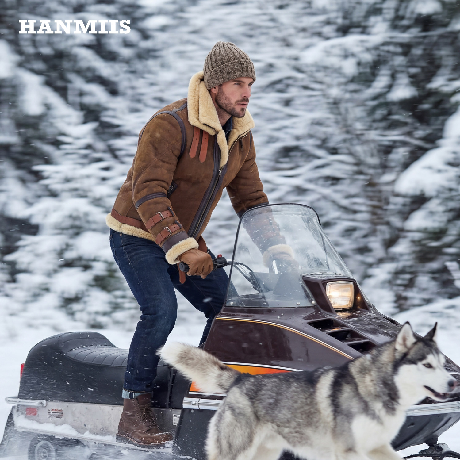 汉名仕霸气飞行服B3羊皮毛一体男加厚御寒外套皮夹克机车真皮皮衣,淘宝优惠券,粉丝福利购,淘宝优惠卷