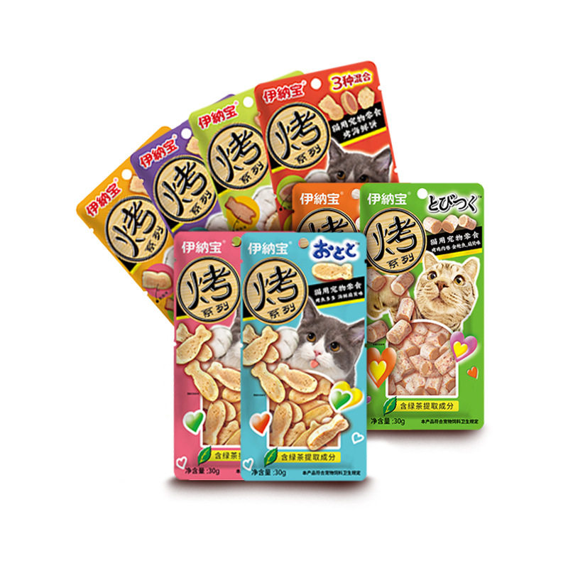 伊纳宝烤海鲜饼烤鸡肉卷烤鱼多多猫咪零食训练磨牙饼干代发,淘宝优惠券,粉丝福利购,淘宝优惠卷
