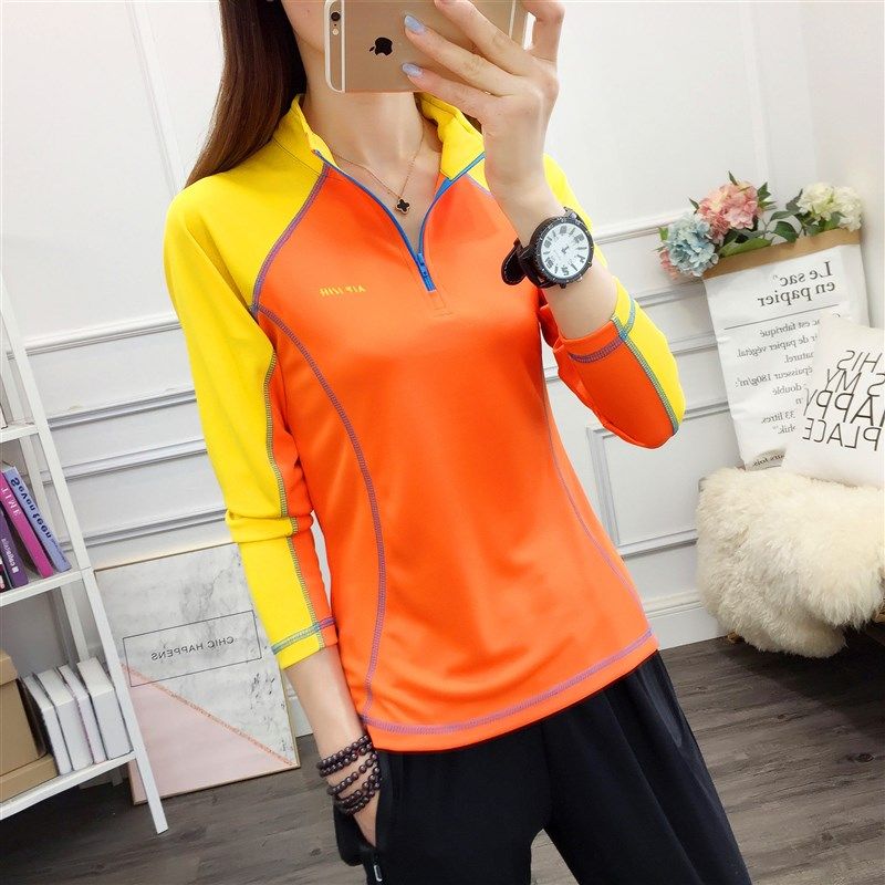 速干衣女长袖t恤立领薄款户外运动防晒修身百搭弹力透气登山上衣,淘宝优惠券,粉丝福利购,淘宝优惠卷
