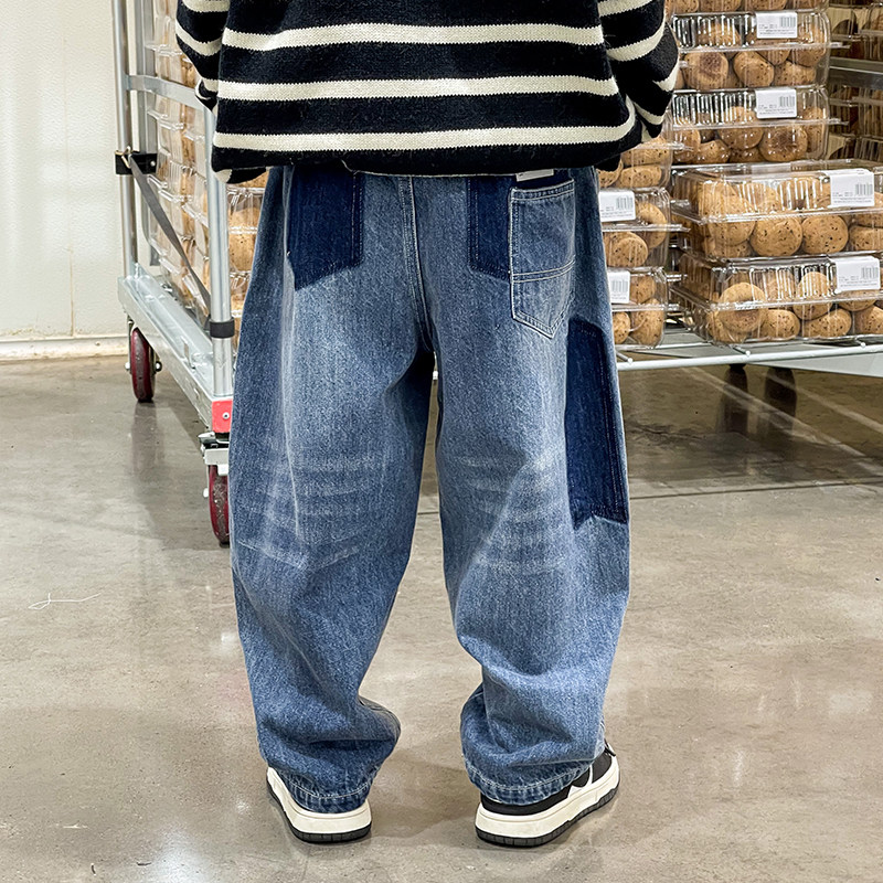 男童裤子春秋款g2023春装新款宝宝儿童洋气宽松牛仔裤男孩百搭长,淘宝优惠券,粉丝福利购,淘宝优惠卷