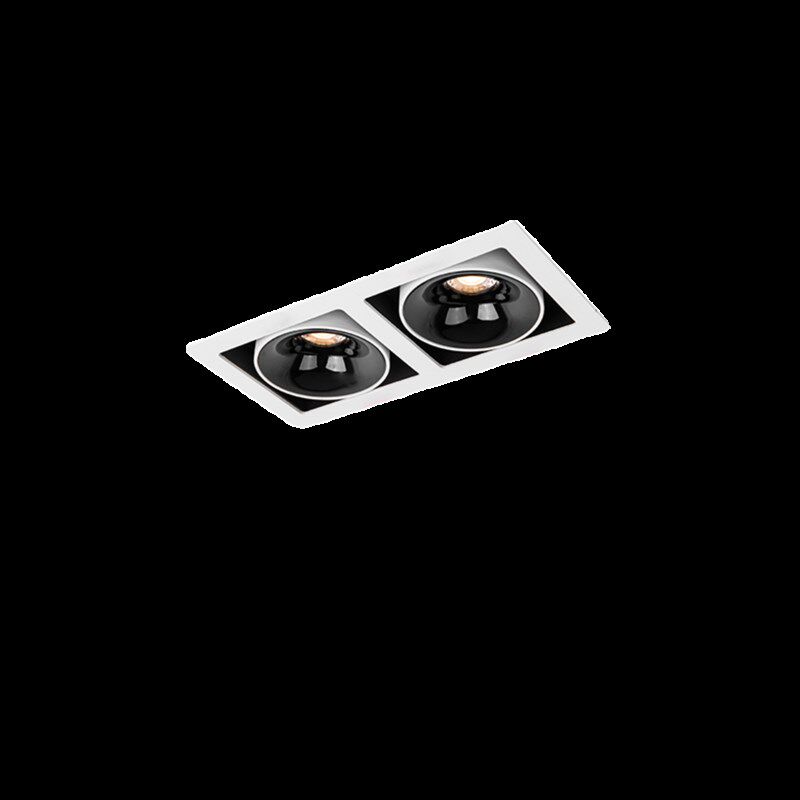 Ultra-thin open hole bold lamp embedded bean bold spotlight one head two heads double head three heads LED grille ceiling downlight