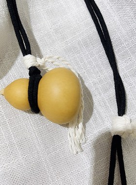 藏式手编绳项链葫芦挂件古风配饰长款毛衣链日韩男女彩F01黑色