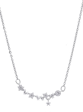 锆石小花项链轻奢小众锁骨坠ins简约精致时尚百搭甜美温柔冷淡风