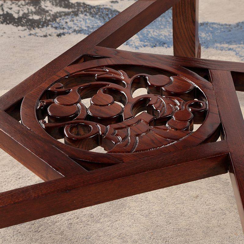 中式仿古实木古典餐桌餐桌椅小户型圆桌圆形榆木家用组合雕花新款,淘宝优惠券,粉丝福利购,淘宝优惠卷