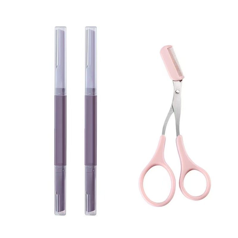 【购买送修眉剪】安全型双头修眉刀防刮伤男女专用刮眉专业初学者,淘宝优惠券,粉丝福利购,淘宝优惠卷