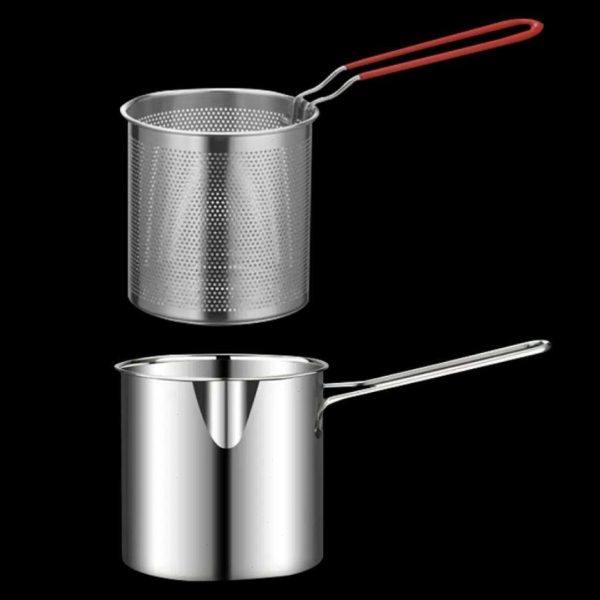 316L不锈钢油炸锅家用迷你炸锅泼油炸蛋小锅省油多功能电磁炉燃气,淘宝优惠券,粉丝福利购,淘宝优惠卷