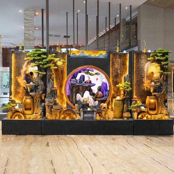 大假山流水喷泉别墅花园庭院户外鱼池水景装饰水幕墙屏风隔断摆件,淘宝优惠券,粉丝福利购,淘宝优惠卷