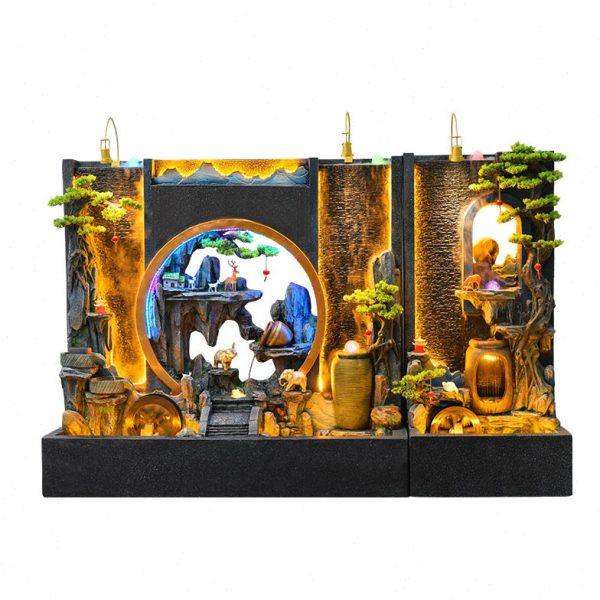 大假山流水喷泉别墅花园庭院户外鱼池水景装饰水幕墙屏风隔断摆件,淘宝优惠券,粉丝福利购,淘宝优惠卷