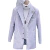2023 New Winter Jacket Men's Windbreaker Korean Style Trendy Versatile Internet Celebrity Hooded Mid-Length Woolen Coat for Men