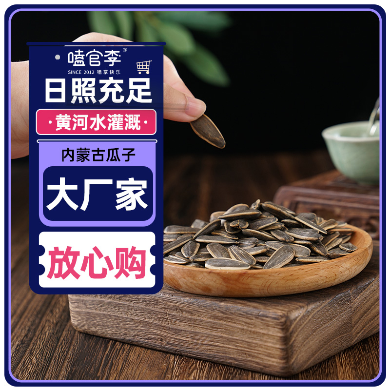 嗑官李内蒙古瓜子五香味500g×2袋大包装坚果葵花籽炒货休闲零食