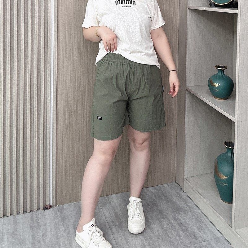 松紧腰速干工装短裤女夏季新款大码胖mm宽松休闲阔腿中裤五分裤子,淘宝优惠券,粉丝福利购,淘宝优惠卷