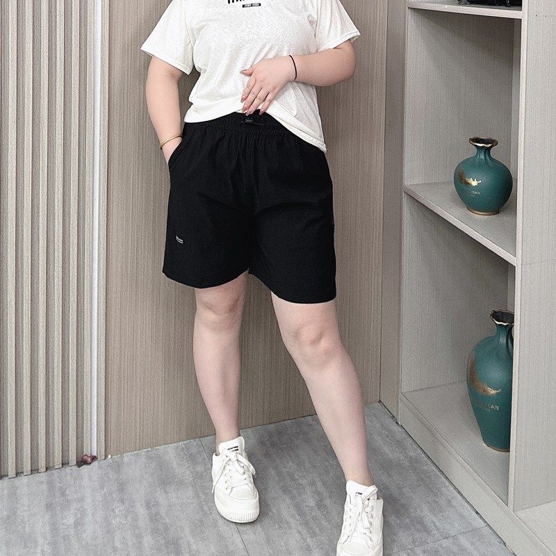 松紧腰速干工装短裤女夏季新款大码胖mm宽松休闲阔腿中裤五分裤子,淘宝优惠券,粉丝福利购,淘宝优惠卷