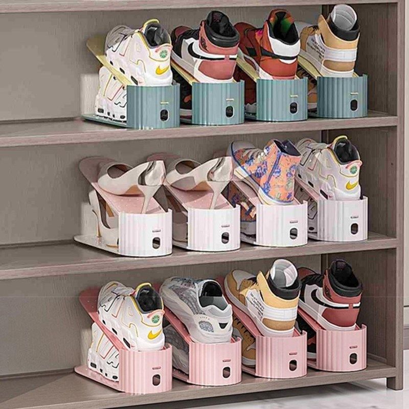 可调节鞋架双层鞋托架一体式鞋子分层架鞋柜收纳神器省空间叠放架,淘宝优惠券,粉丝福利购,淘宝优惠卷