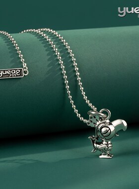 阅银 饰品 小神鸟项链女款 新国潮925银吊坠女首饰 送女友礼物