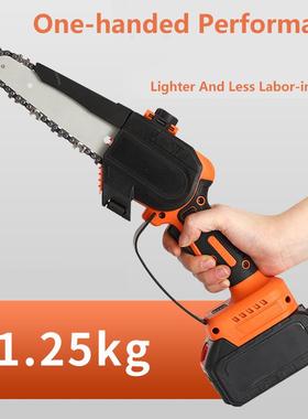 电链锯户外充电式大功率手持电锯家用便携迷你锂电锯