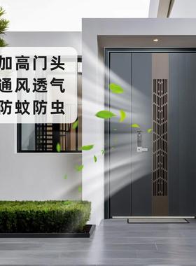 铸铝甲级门中门平开式通风防盗门家用安全门单门子母进户门入户门