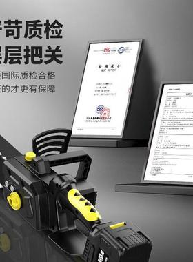 12寸锂电电链锯充电手提式电锯家用小型伐木单手锯砍树修枝锯