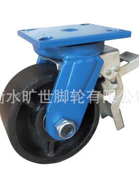 6寸8寸10寸12寸超重型实心铸铁脚轮全铁万向轮轮子加厚工业承重轮