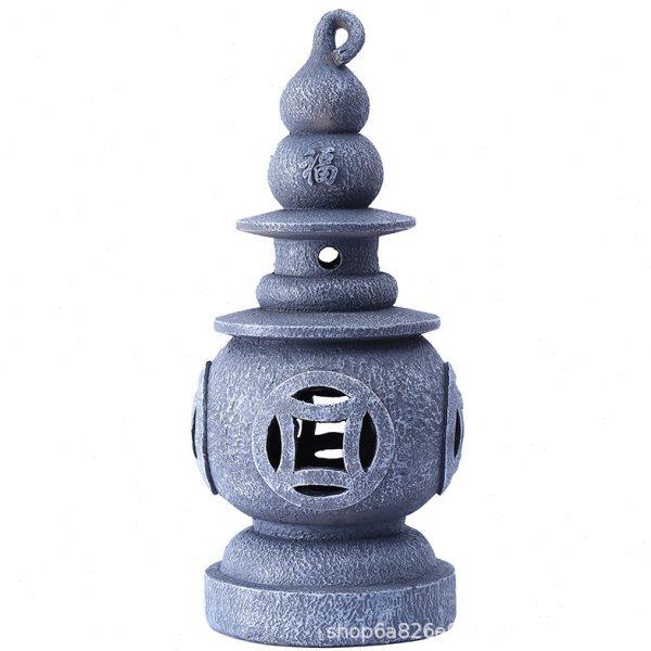 太阳能中式宫灯庭院仿石头灯佛塔氛围花园装饰摆件田园复古户外,淘宝优惠券,粉丝福利购,淘宝优惠卷