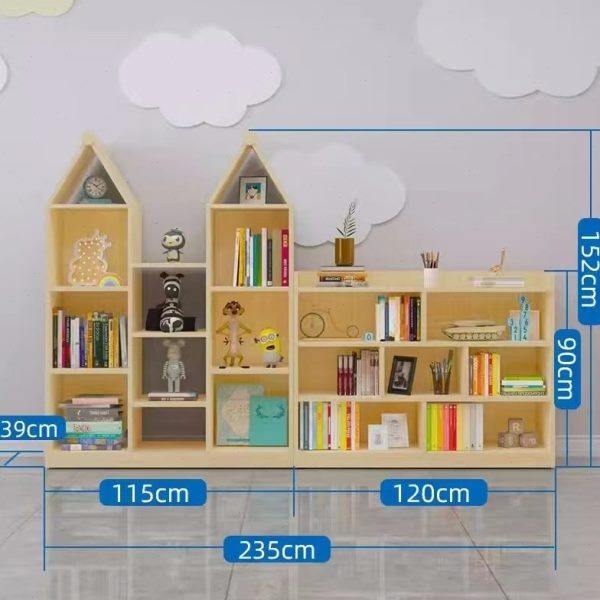 儿童实木书柜幼儿园储物柜家用置物架,淘宝优惠券,粉丝福利购,淘宝优惠卷