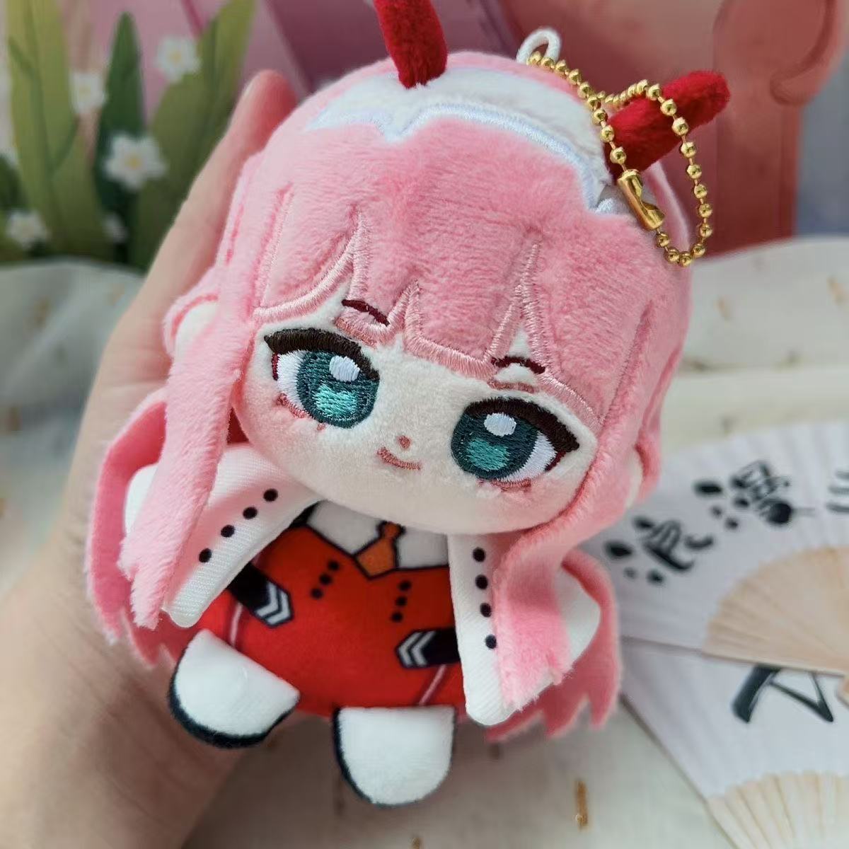 DARLING in the FRANXX国家队02坐姿棉花娃娃毛绒挂件团子公仔正 - 图0