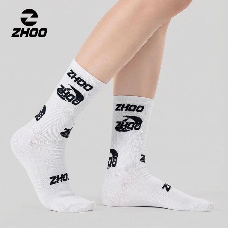 ZHOO新款毛巾底骑行袜透气速干抗菌公路自行车运动健身跑步中筒袜,淘宝优惠券,粉丝福利购,淘宝优惠卷