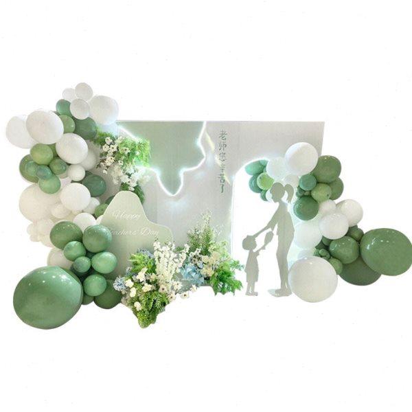 教师节背景板气球布置装饰套餐绿色清新幼儿园生日活动装饰kt板,淘宝优惠券,粉丝福利购,淘宝优惠卷