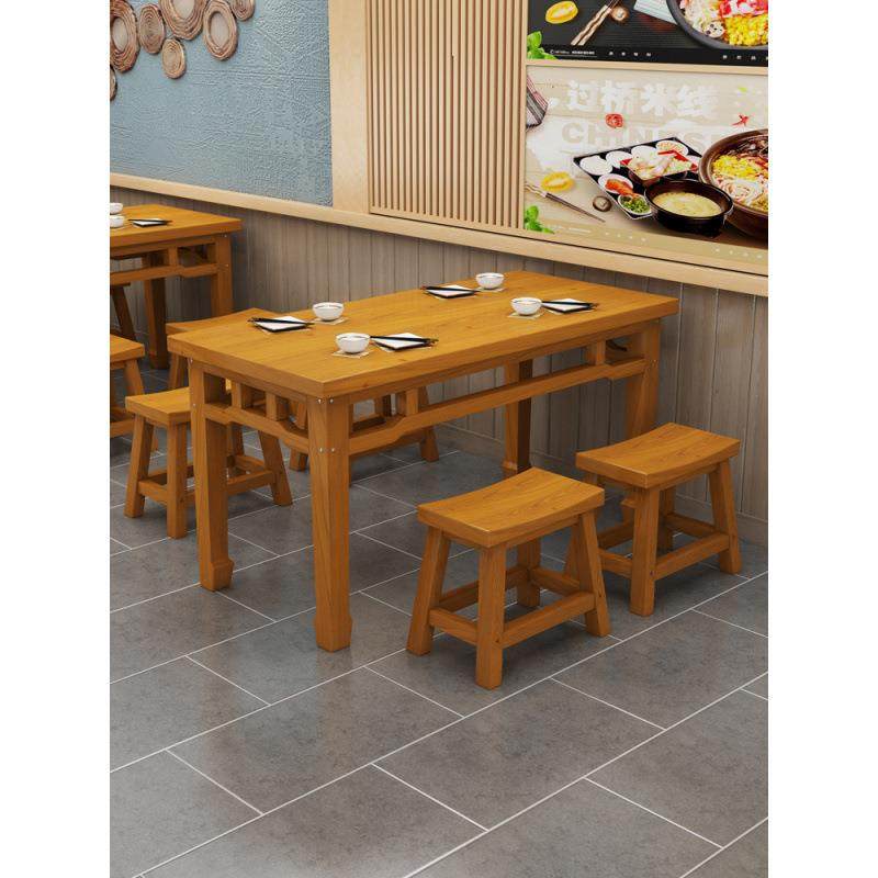 实木碳化餐桌椅桌椅面馆小吃店小吃饭店餐桌餐厅火锅烧烤早餐组合,淘宝优惠券,粉丝福利购,淘宝优惠卷