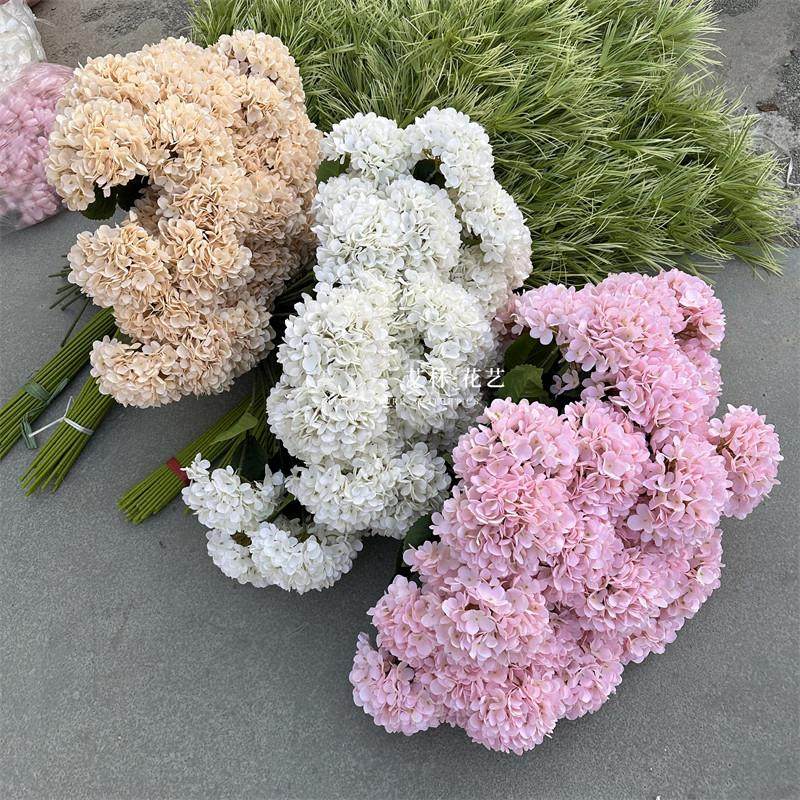 126花瓣特密单枝绣球花 仿真花绣球婚庆插花装饰婚庆家居软装道具,淘宝优惠券,粉丝福利购,淘宝优惠卷