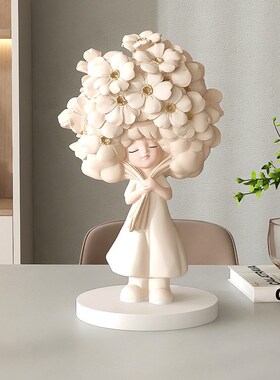 可爱女孩桌面摆件家居饰品客厅电视柜玄关摆设装饰品乔迁新年礼物