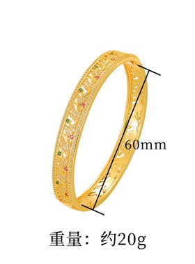 新品镂空雕花手镯多色锆石花藤手饰女款精美轻奢百搭排钻饰品