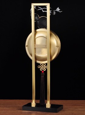 新中式黄铜座钟客k厅家用台式葫芦装饰坐时钟表客厅书房桌面装饰