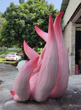 大型九尾狐泡沫模型雕塑网红街拍照打卡装饰道具广场中庭展览摆件