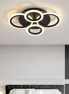 主卧室灯简约现代吸顶灯房间灯轻奢创意大气北欧2024新款客厅灯具