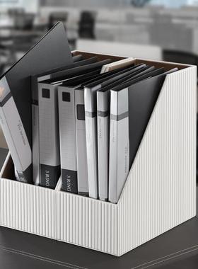 桌面文件架办公室资料置物架立式三栏文件框办公桌文件夹收纳盒